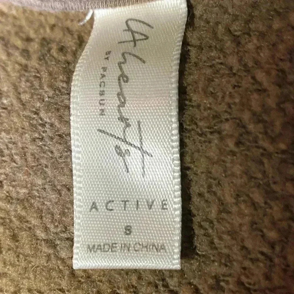 Pacsun brown cropped sweatshirt with front side pockets size S - Picture 4 of 9